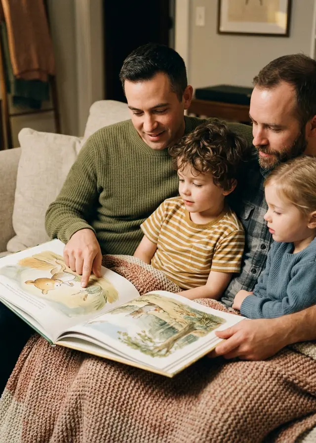 Livre Prestige Conte de Faits tenu par deux parents